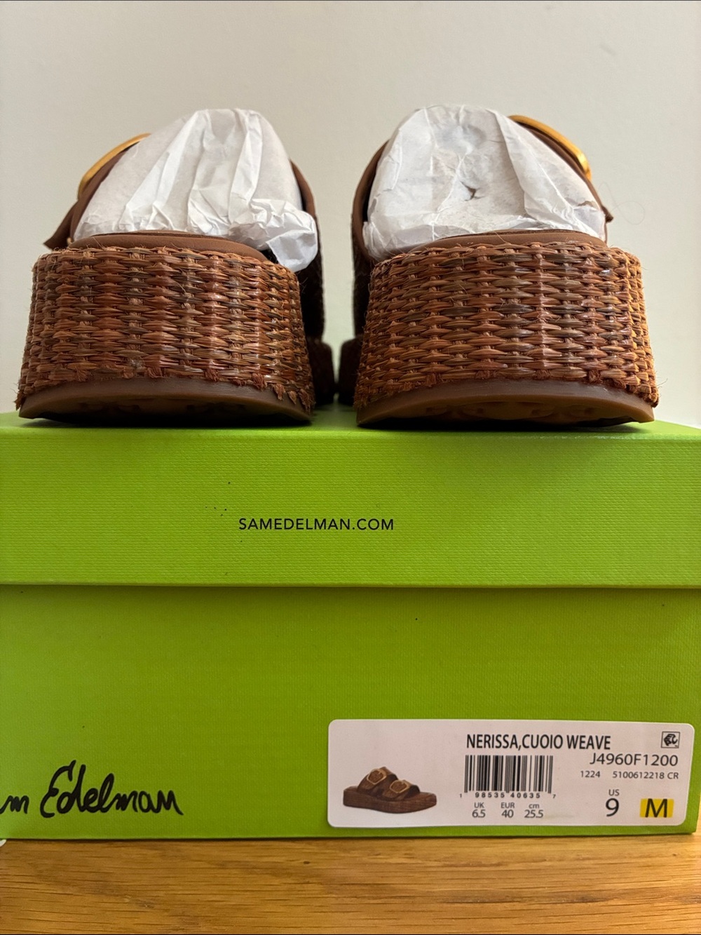 Sam Edelman Nerissa Woven Brown Platform Slide Sandals- Never worn - Picture 4 of 4